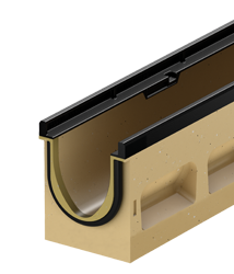 Caniveau sans pente intégrée, longueur 1000 mm, Type-I