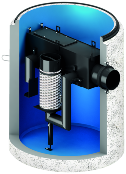 Oleopator-bypass-C GN 6 à GN 30 avec débourbeur et canal bypass jusqu'à 300 l/s