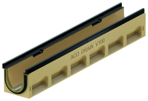 Gootlichaam met verval, 1000 mm