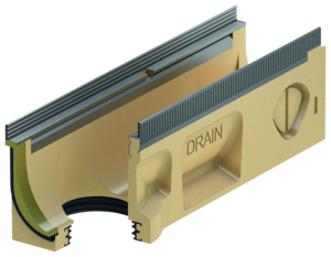 Caniveau sans pente intégrée, longueur 500 mm Caniveau sans pente intégrée, longueur 500 mm