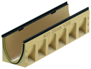 Gootlichaam met verval, 1000 mm