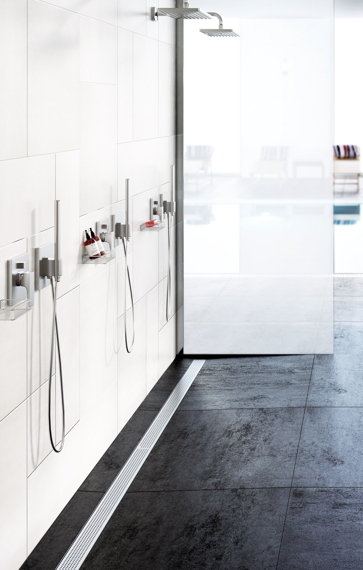 Caniveaux de douche ACO ShowerDrain Public pour les douches publiques