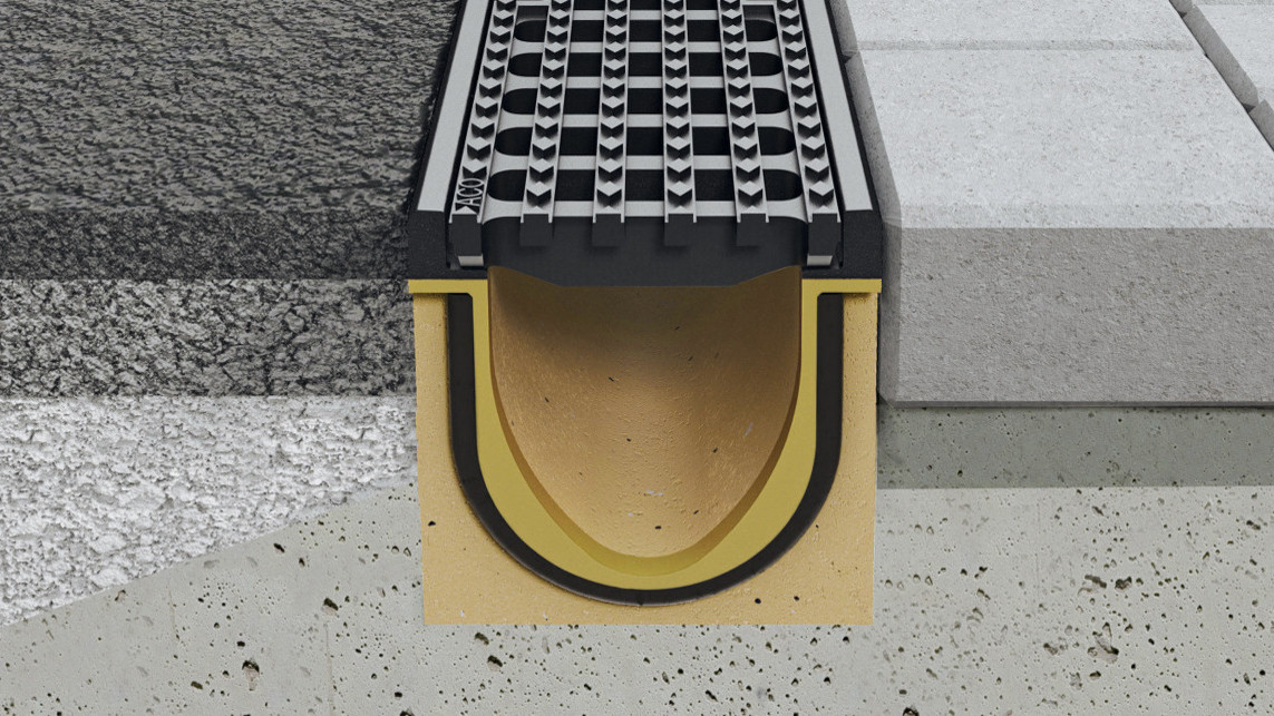 De PowerDrain Seal kan als een type-I goot geplaatst worden. Er is dus geen volledige betonomhulling noodzakelijk.
