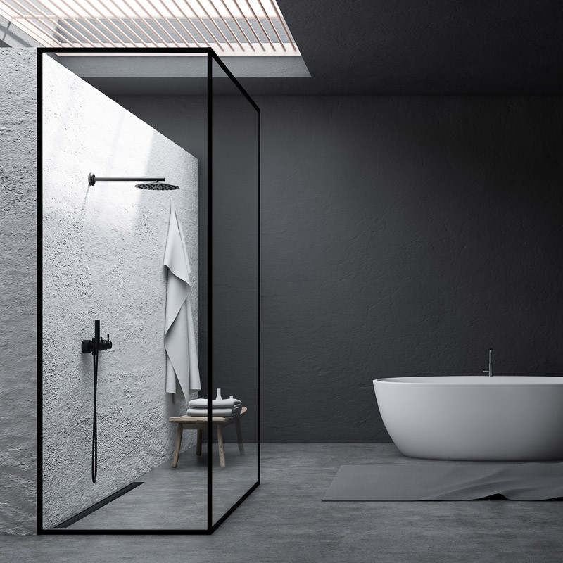 ACO ShowerDrain C Black edition pour les douches de plain-pied