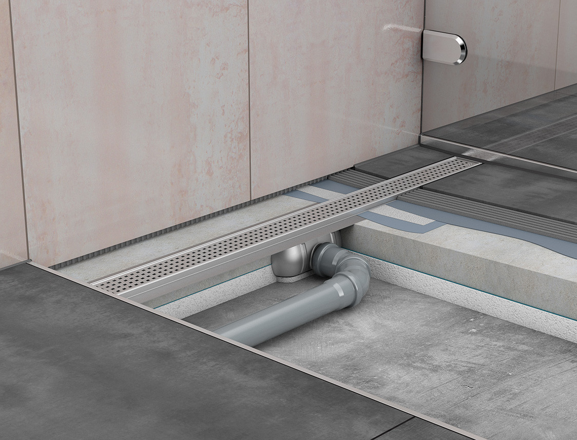 Inbouwvoorbeeld ACO ShowerDrain C douchegoot