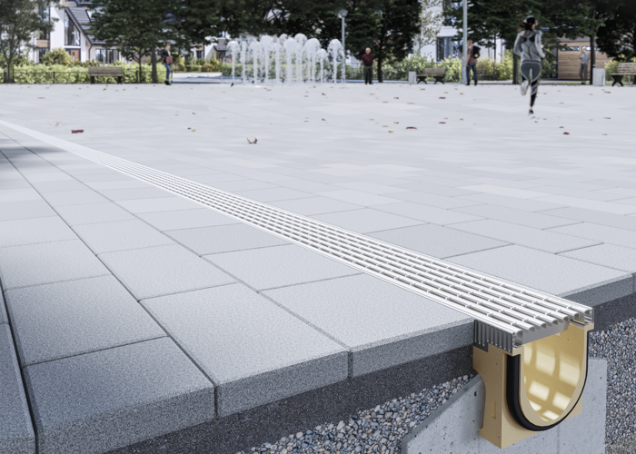 Caniveaux de drainage avec joint d'étanchéité intégré