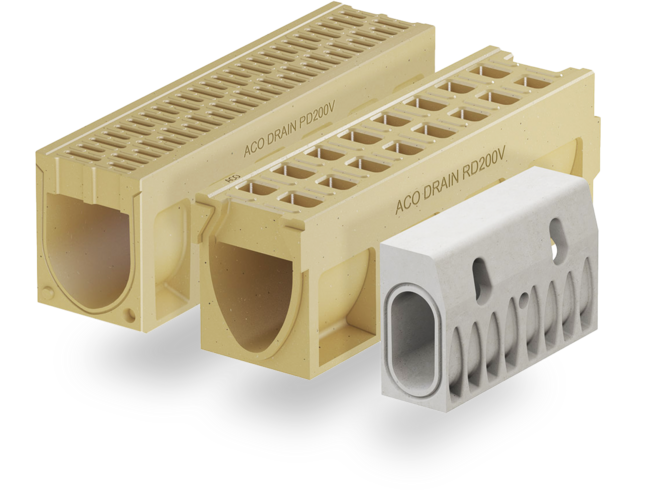 Caniveaux de drainage monolithiques ACO
