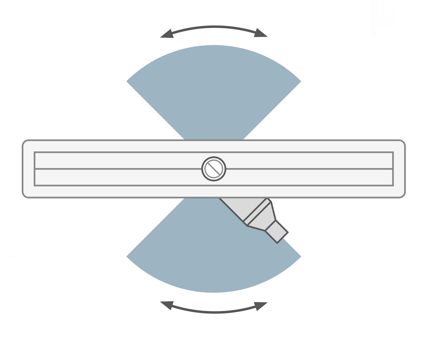 Siphon orientable à 360 degrés du ShowerDrain B