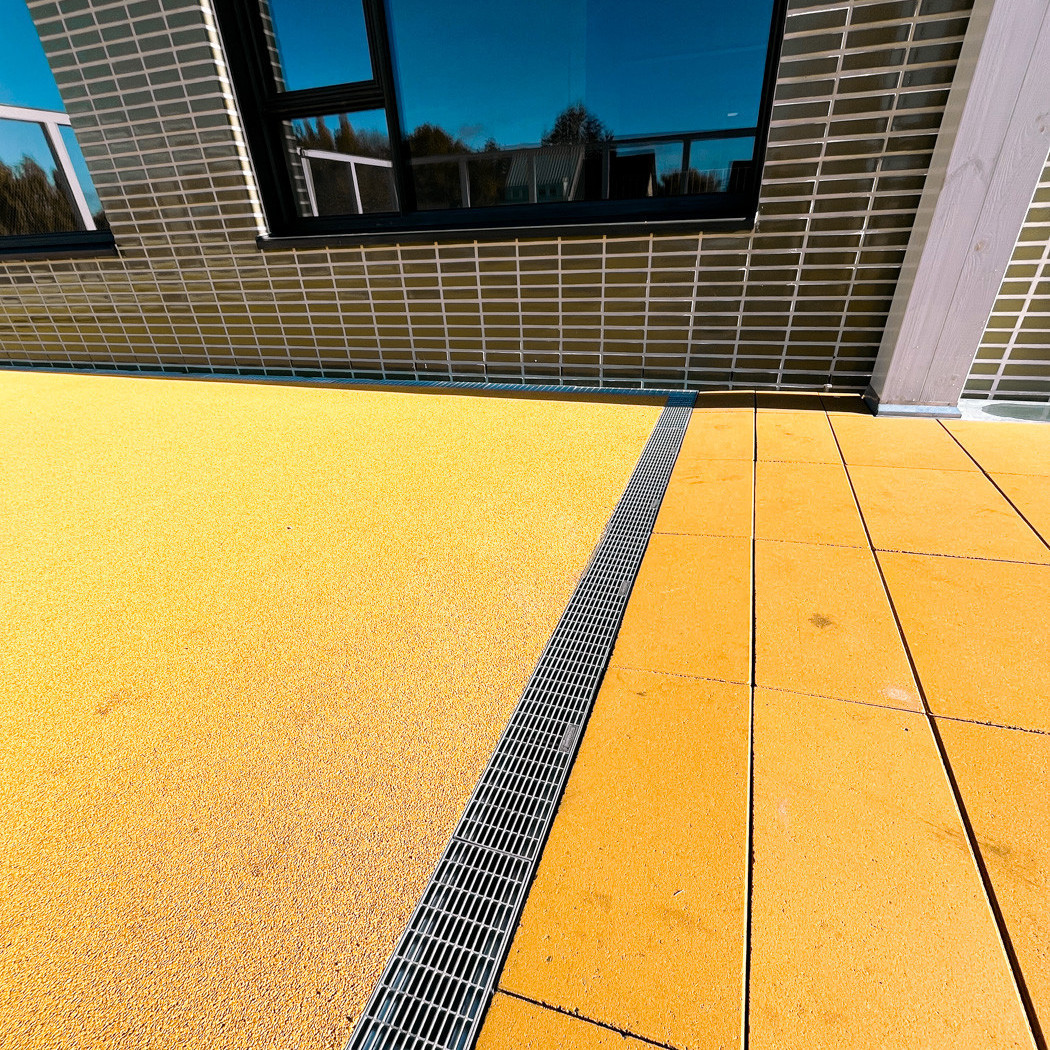 Lijnafwatering voor grote glaspartijen ACO Profiline