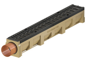 Sortie horizontale caniveau de drainage