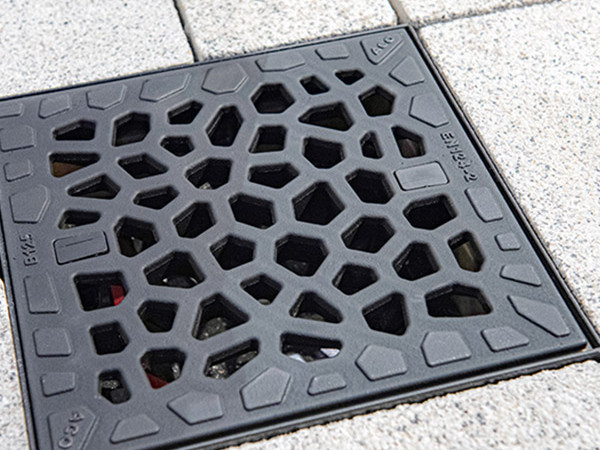 Modulaire afvoerput voor op het terras of de oprit