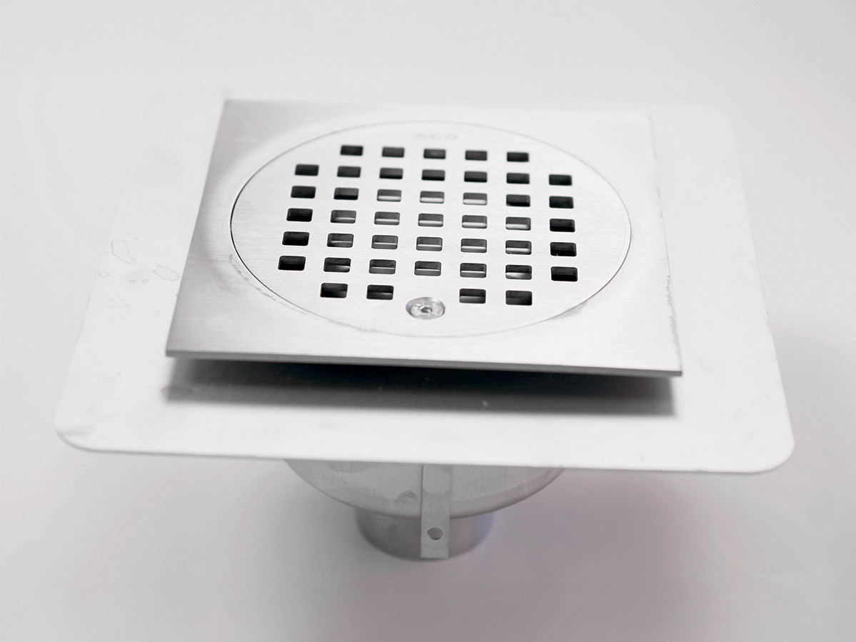 EKO Contact afvoerput uit inox met flens