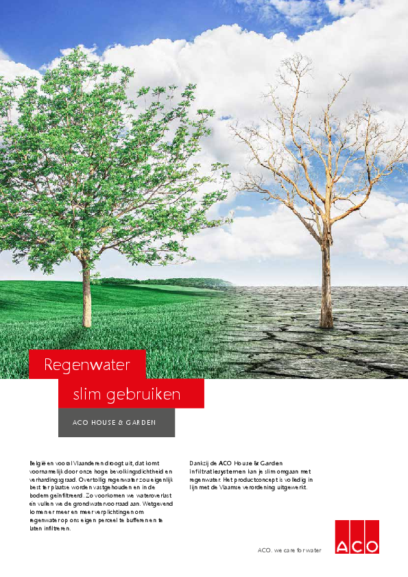 Folder regenwater slim gebruiken