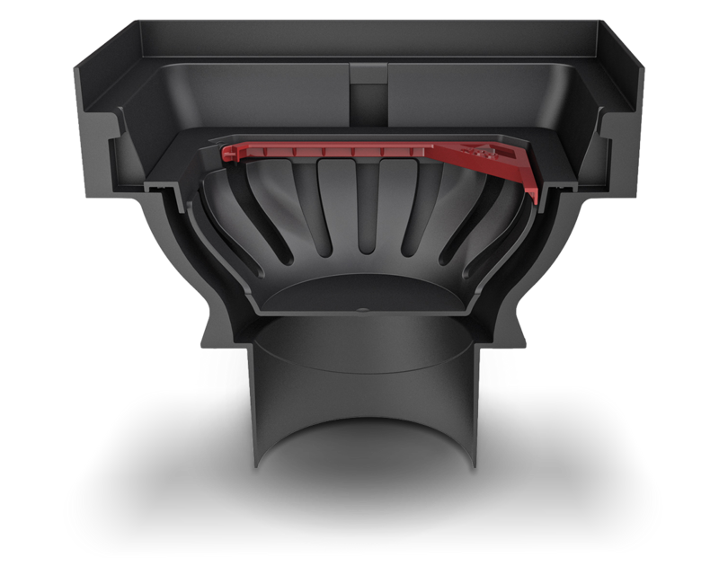 Avaloir ACO Xtrapoint coupé en deux