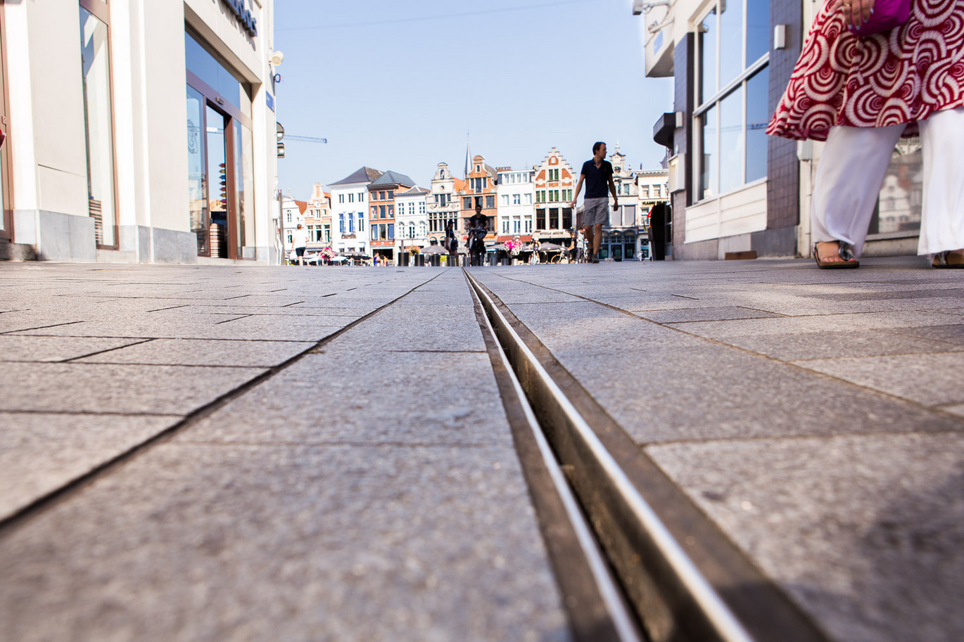 ACO afvoergoten in het centrum van Mechelen