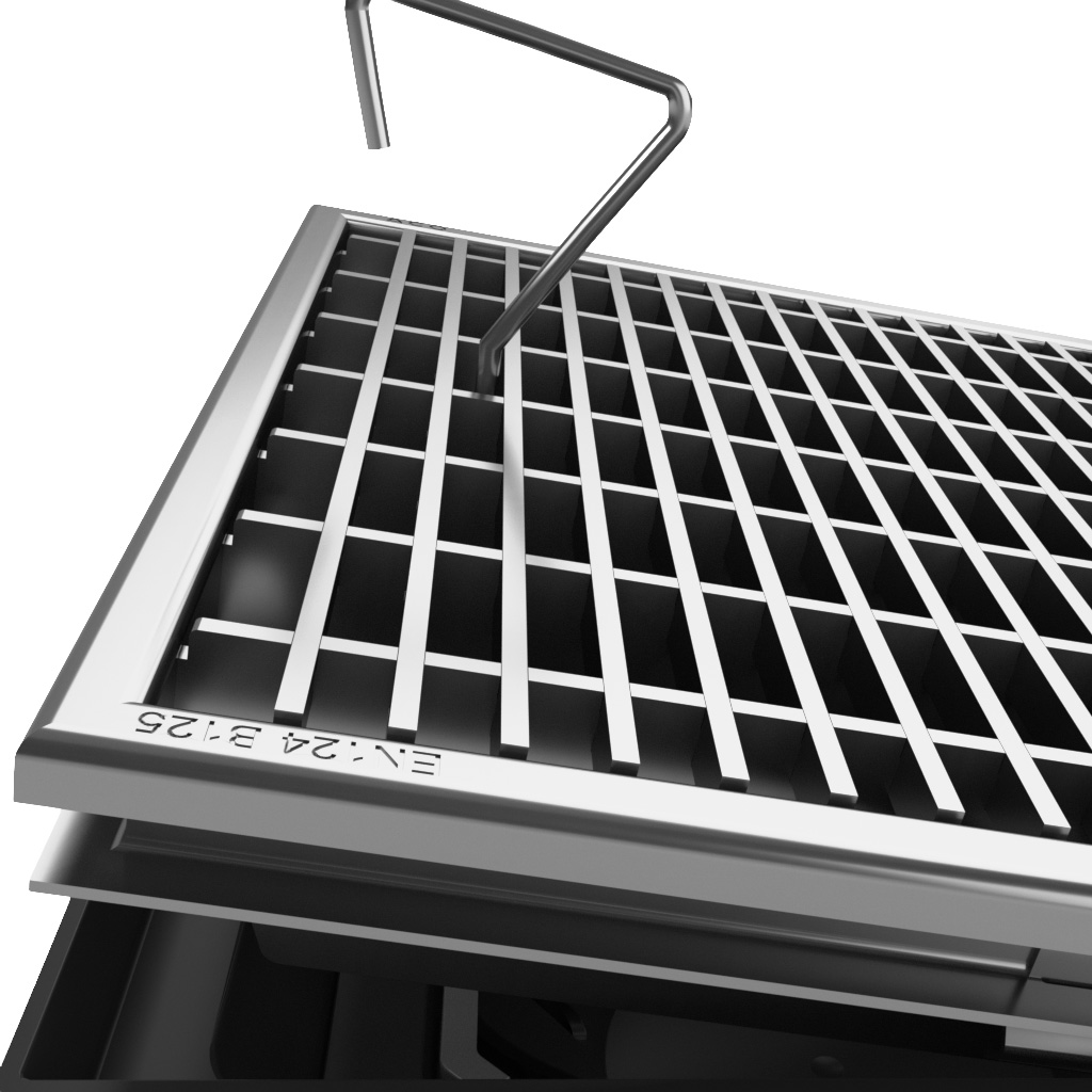 Grille de tranchée en acier galvanisé du regard de drainage ACO Xtrapoint