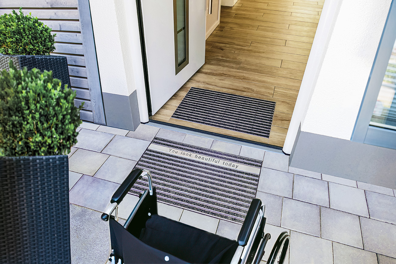Tapis de pied accessible aux fauteuils roulants pour la porte d'entrée