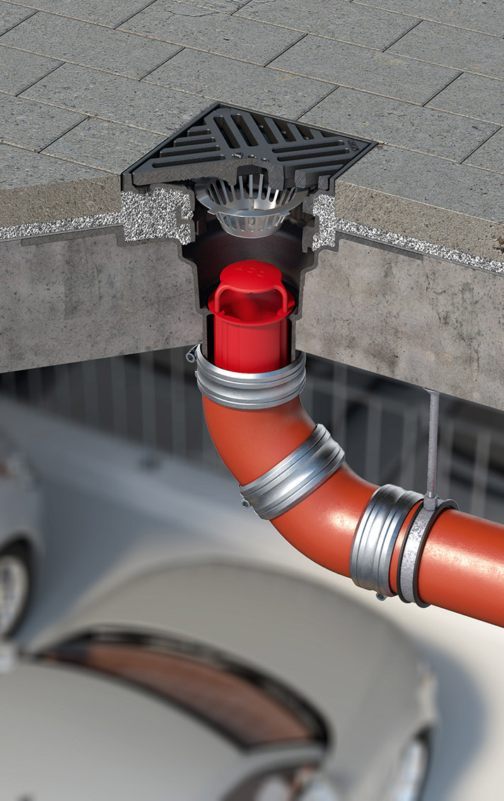 Avaloirs pour parking ACO pour dalles et pavés