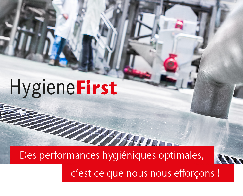 Hygiene First drainage hygiénique pour l'industrie alimentaire