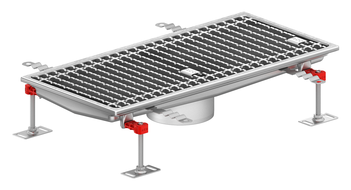 Canaux de drainage hygiéniques ACO en acier inoxydable