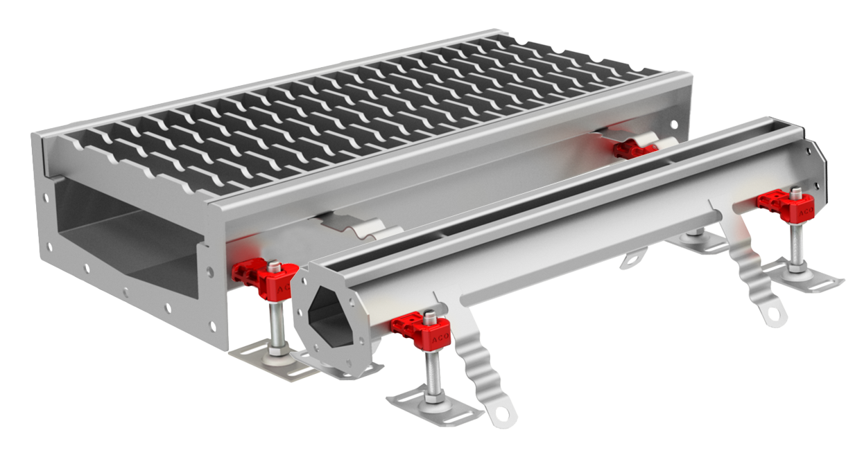 Caniveaux modulaires et caniveaux à fente en acier inoxydable