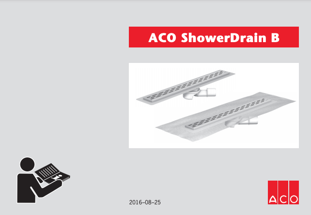 Caniveau de douche Showerdrain Eko inox DN40 LG 885mm avec siphon